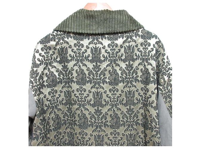 Autre Marque Olleborebla Alberobello Jacquard-Mantel Grün Khaki - Ansicht 5