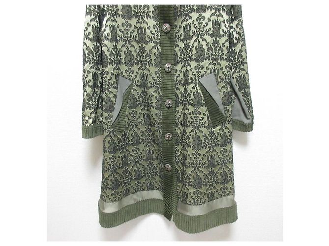 Autre Marque Olleborebla Alberobello Jacquard-Mantel Grün Khaki - Ansicht 6