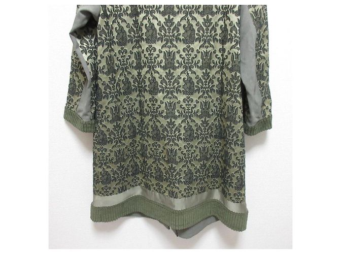 Autre Marque Olleborebla Alberobello Jacquard-Mantel Grün Khaki - Ansicht 7