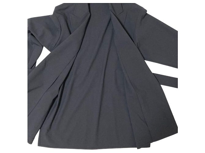 Max Mara Gürteljacket-Mantel Blau Marineblau - Ansicht 4