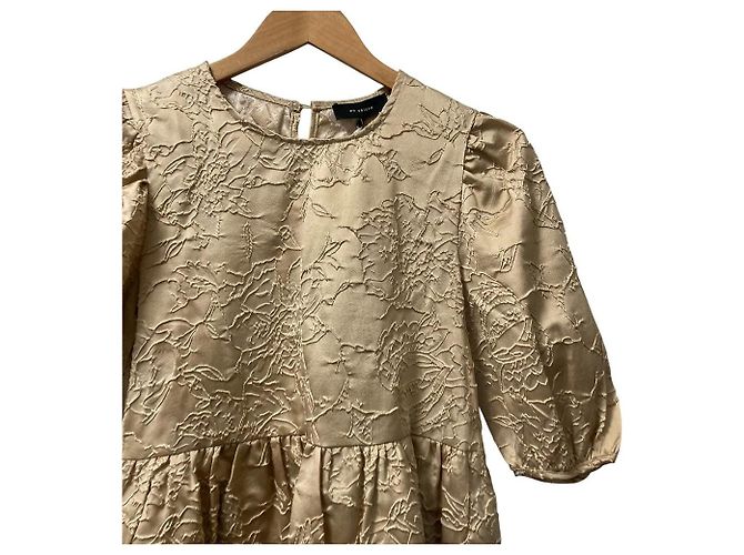 Autre Marque Vestido Fluffy Jacquard temporada Beige - vista 2