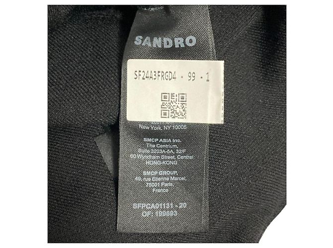 Autre Marque Sandro Cardigan mit Strassknöpfen Schwarz - Ansicht 7