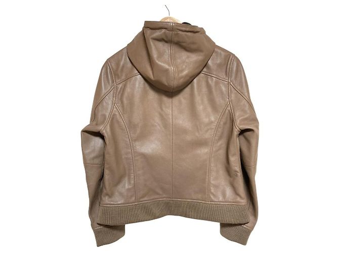 Autre Marque Felpa con cappuccio in pelle Liugoo tokyo Beige - vista 2