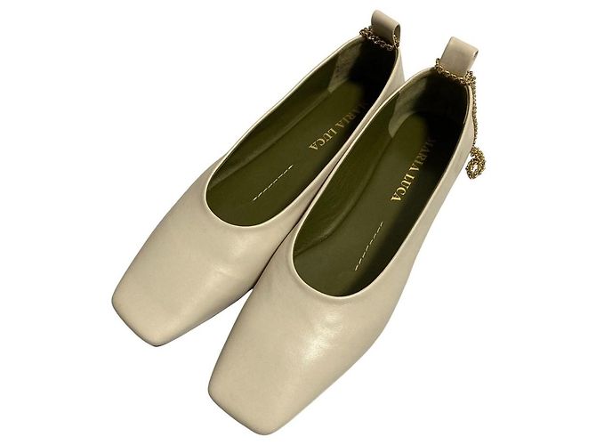 Autre Marque MARIA LUCA Augusta Ballet Flat Bailarinas Blanco - vista 2
