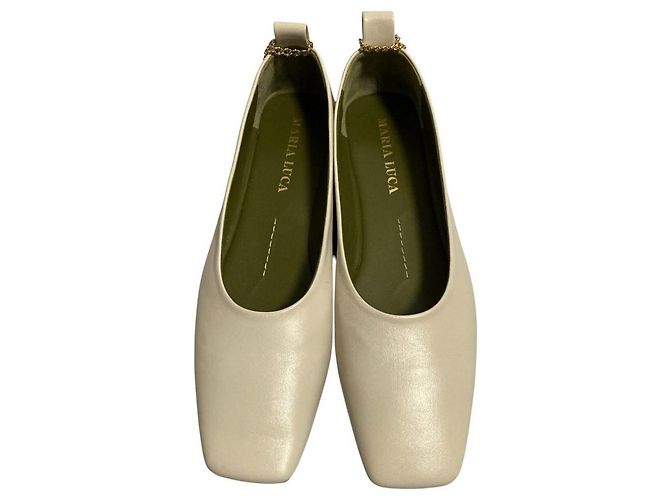 Autre Marque MARIA LUCA Augusta Ballet Flat Bailarinas Blanco - vista 3
