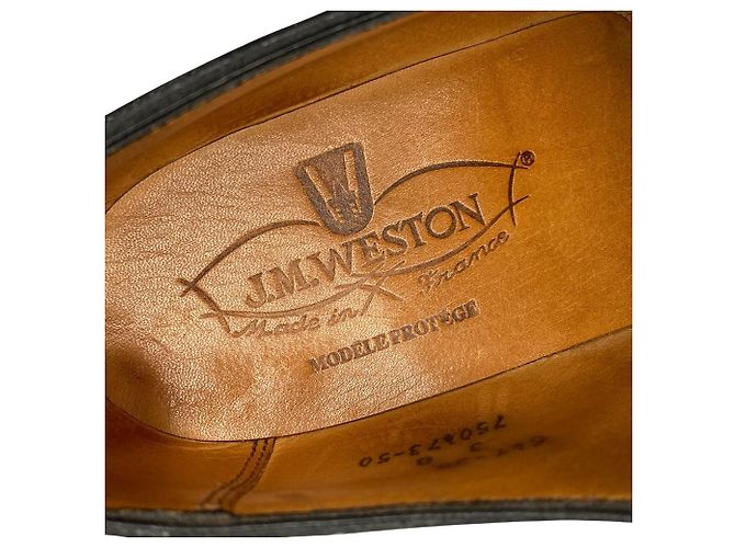 Autre Marque Scarpe Derby J.M. Weston 641 Golf Box Calf Nero - vista 8