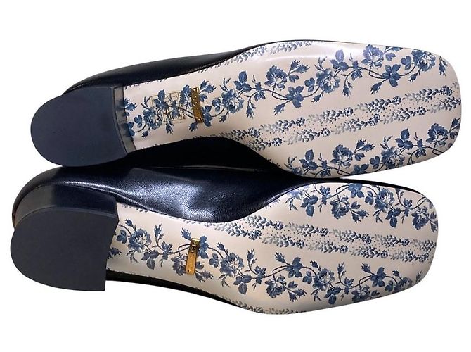 Décolleté mocassini Gucci Goatskin Feline Ginger Nero - vista 4