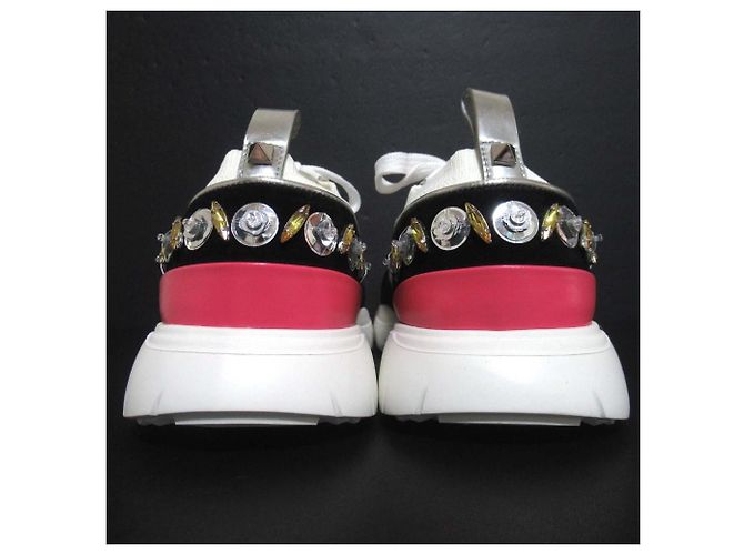 Sneakers in mesh Bijou Valentino Garavani Bianco - vista 3