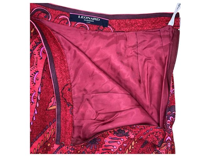 Leonard Fashion Flower Print No Collar Setup Red - view 12