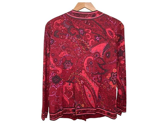 Leonard Fashion Flower Print No Collar Setup Red - view 4