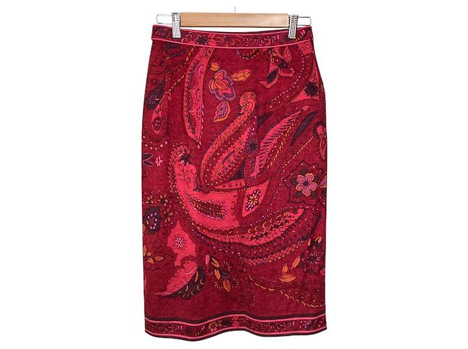 Leonard Fashion Flower Print No Collar Setup Red - view 5
