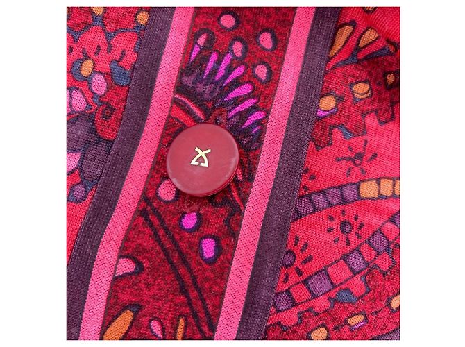 Leonard Fashion Flower Print No Collar Setup Red - view 9