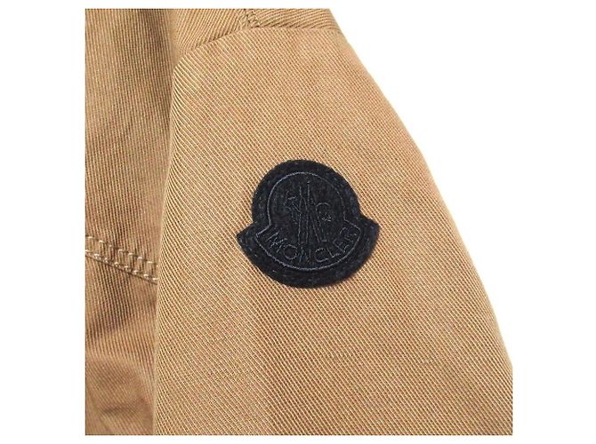 Giacca corta con cappuccio Moncler ROUZIC in misto lino Marrone - vista 5