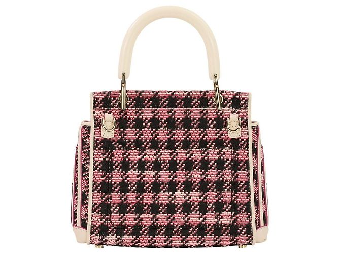 Bolsa 2way em couro e tweed Roger Vivier Rosa - vista 4
