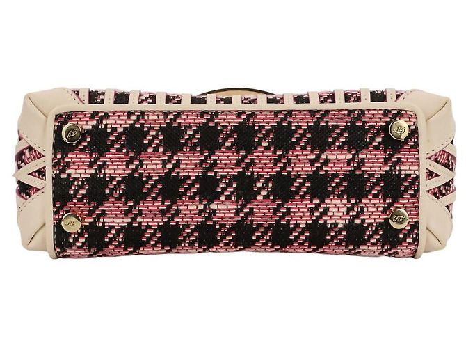 Bolsa 2way em couro e tweed Roger Vivier Rosa - vista 6