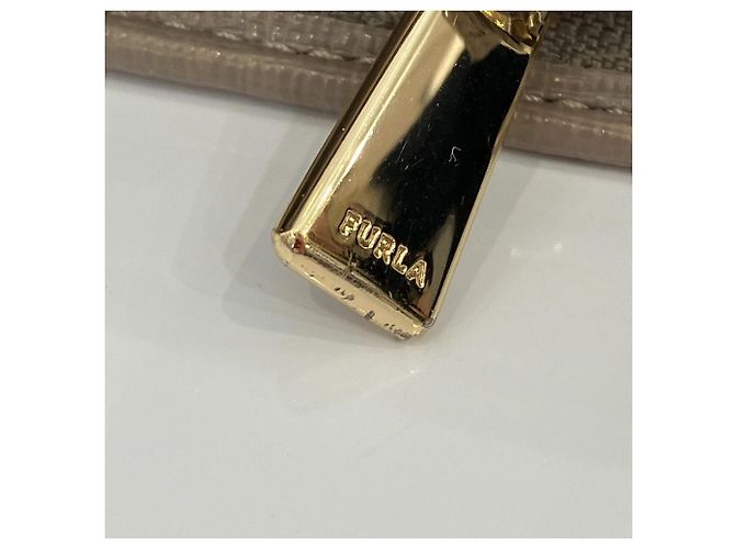 Furla Leather Trifold Compact Wallet Brown - view 15