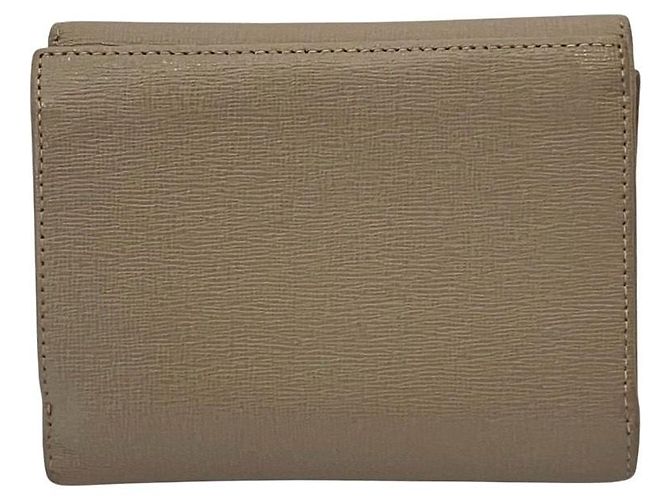 Furla Leather Trifold Compact Wallet Brown - view 2