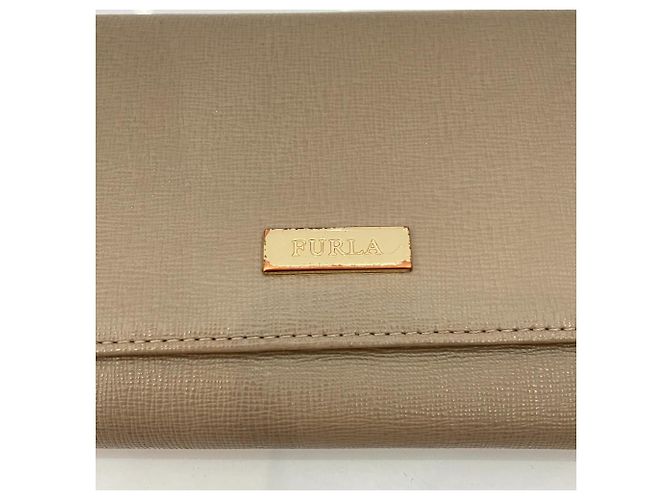 Furla Leather Trifold Compact Wallet Brown - view 8