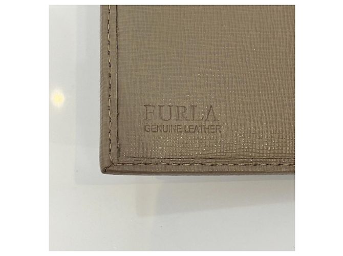 Furla Leather Trifold Compact Wallet Brown - view 9