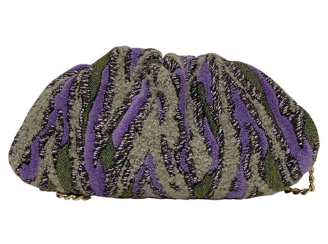 Autre Marque PULICATI Clutch mit Kette Lila - Ansicht 3