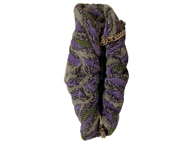 Autre Marque PULICATI Clutch mit Kette Lila - Ansicht 4