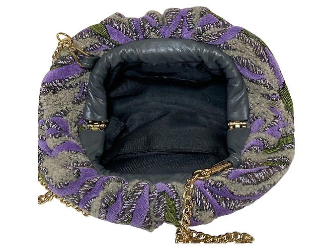 Autre Marque PULICATI Clutch mit Kette Lila - Ansicht 6