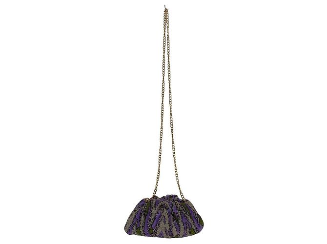 Autre Marque PULICATI Clutch mit Kette Lila - Ansicht 8