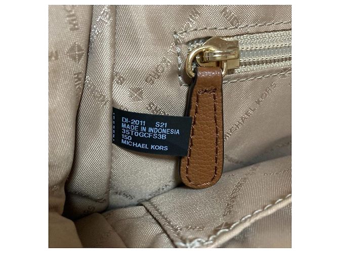 Borsa Tote 2 vie Michael Kors Charlotte Marrone Bianco - vista 13