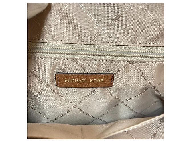 Borsa Tote 2 vie Michael Kors Charlotte Marrone Bianco - vista 9