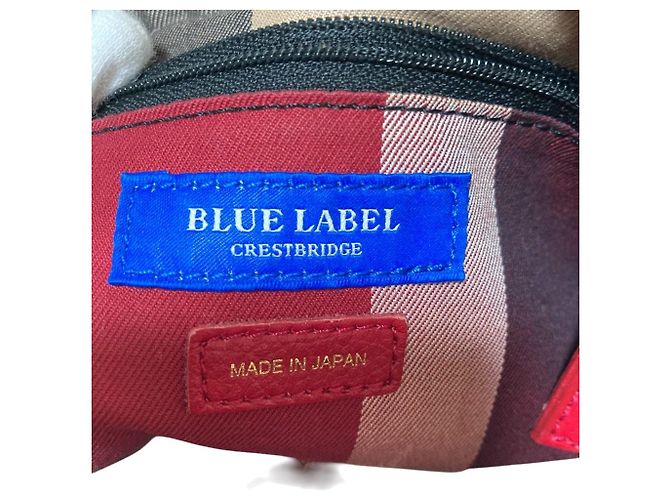 Autre Marque BLUE LABEL CRESTBRIDGE Leder-Schultertasche mit Kette Rot - Ansicht 11