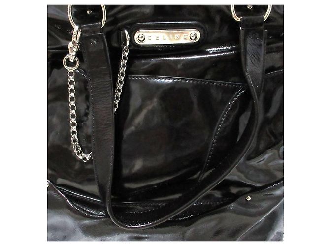 Céline Borsa Tote Celine con catena smaltata Nero - vista 12