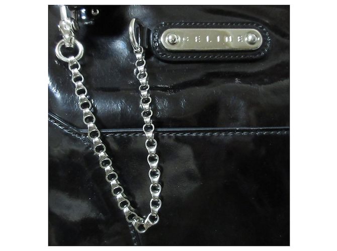 Céline Borsa Tote Celine con catena smaltata Nero - vista 5