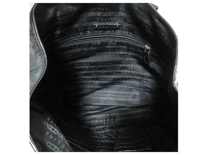 Céline Borsa Tote Celine con catena smaltata Nero - vista 8