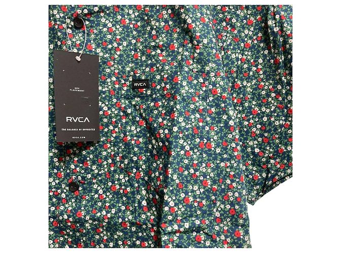 Autre Marque RVCA Blumenhemd Grün - Ansicht 3