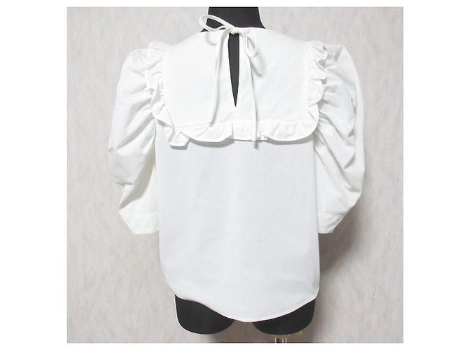Autre Marque yori Mini Puff Blouse Pullover Bianco - vista 2
