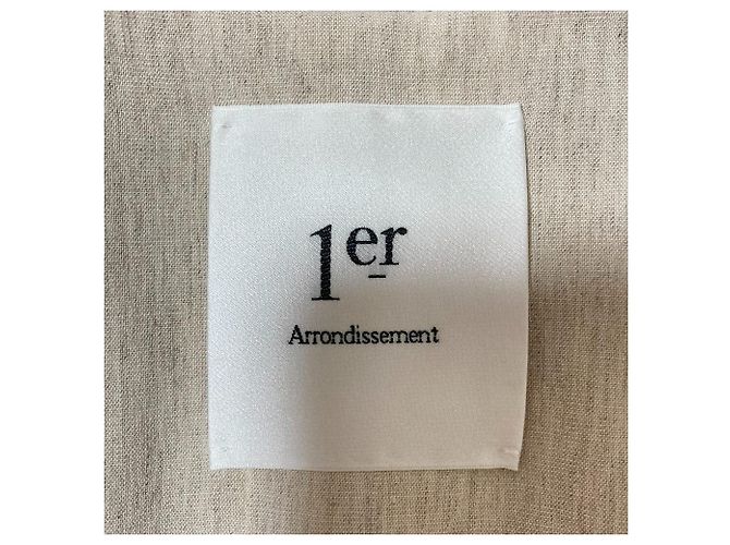 Autre Marque Gilet lungo in twill di cotone e canapa 1er Arrondissement Beige - vista 3