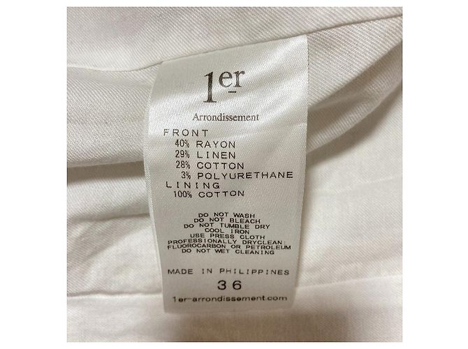Autre Marque Gilet lungo in twill di cotone e canapa 1er Arrondissement Beige - vista 6
