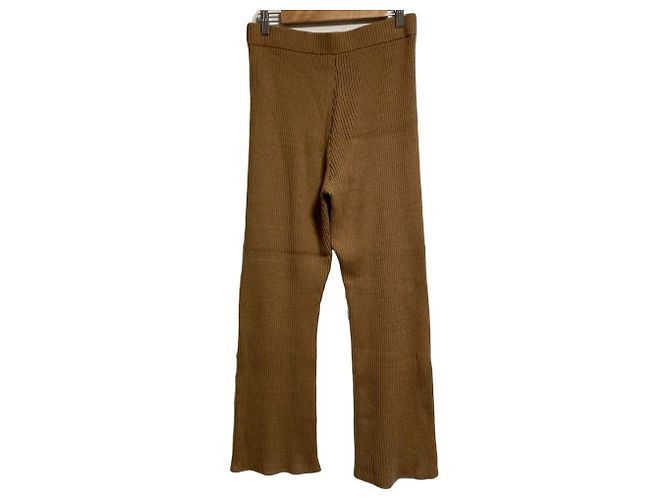 Autre Marque 23ku Rippstrick-Hose Braun Kamel - Ansicht 2