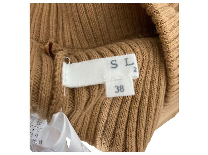 Autre Marque 23ku Rippstrick-Hose Braun Kamel - Ansicht 5