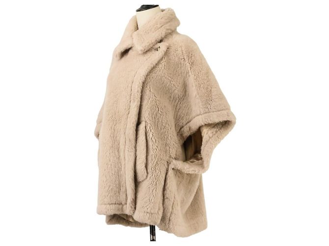 Capa de Lã Teddy Bear Max Mara Bege - vista 2