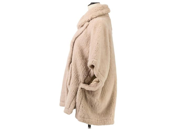 Capa de Lã Teddy Bear Max Mara Bege - vista 3