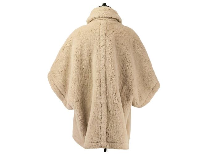 Capa de Lã Teddy Bear Max Mara Bege - vista 4