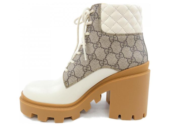 Gucci GG Supreme Boots Braun Beige - Ansicht 2