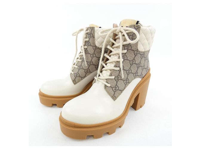 Gucci GG Supreme Boots Braun Beige - Ansicht 3