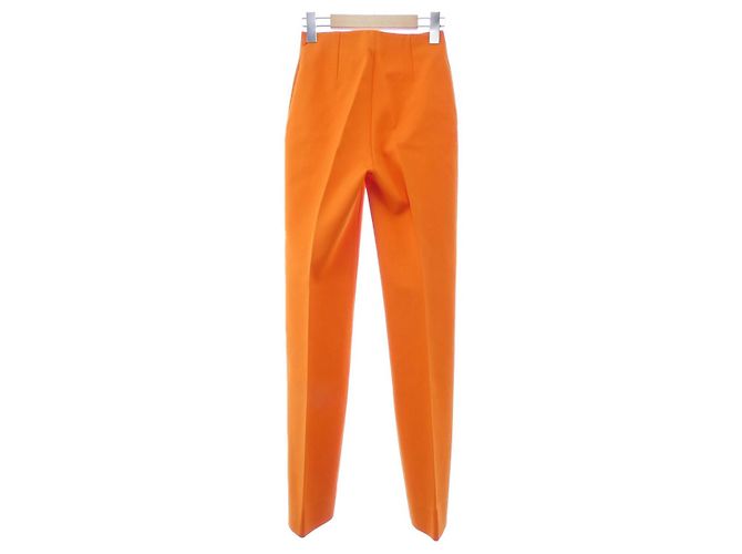 Hermès Pantaloni dritti Hermes Milano Jersey Arancione - vista 2