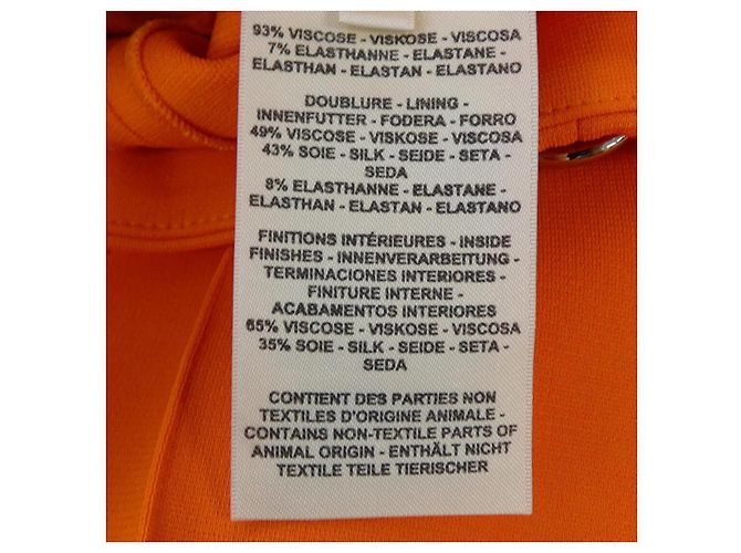 Hermès Pantaloni dritti Hermes Milano Jersey Arancione - vista 3