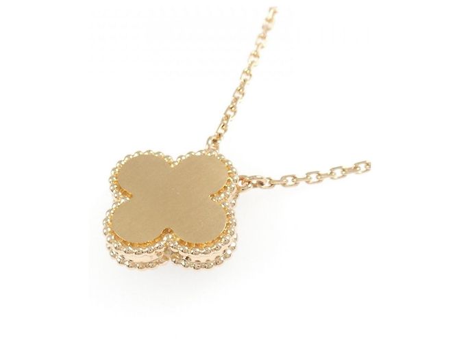 Collana Van Cleef & Arpels Vintage Alhambra 750 Pink Gold D'oro - vista 4