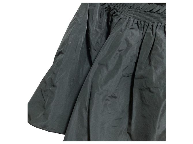 Autre Marque martinique Kurze Bluse mit Raffung Schwarz - Ansicht 3
