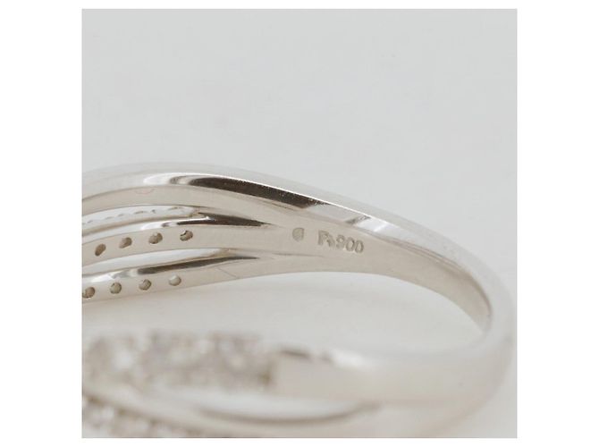 Autre Marque Estelle Pt900 Diamantring Silber - Ansicht 4