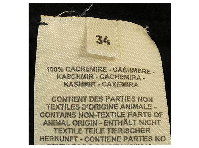 Hermès Vestido de cashmere Hermes 4H2541D134 Negro - vista 3